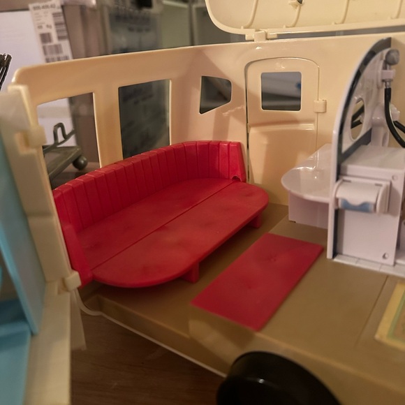 Calico critters retro camper van 1 broken hinge door stays intact super cute - Picture 8 of 13